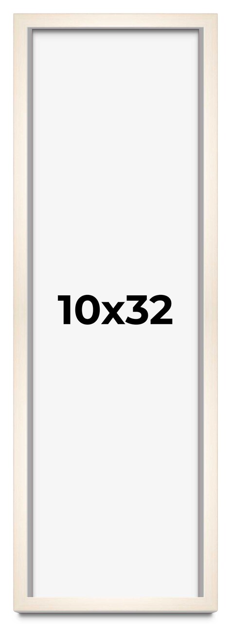 Panoramic Minimalist White Picture Frame - UV Acrylic, Foam Board Backing, Hanging Hardware